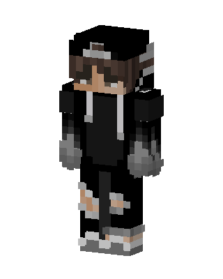 Ripped Hoodie Boy skin, 3D preview