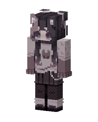 Monochrome Bear Girl skin, 3D preview