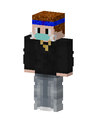 Black Masked Suit Boy skin, 3D preview