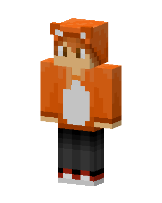Fox Hoodie skin, 3D preview