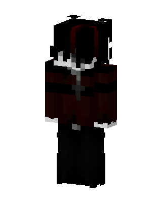 Black Villain Boy Minecraft goth skin