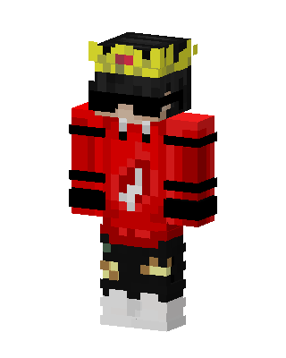 Crowned Red Hoodie Minecraft skin