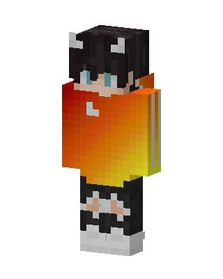 Flame Hoodie Boy skin, 3D preview