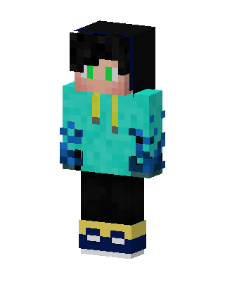 Teal Student Boy Minecraft skin