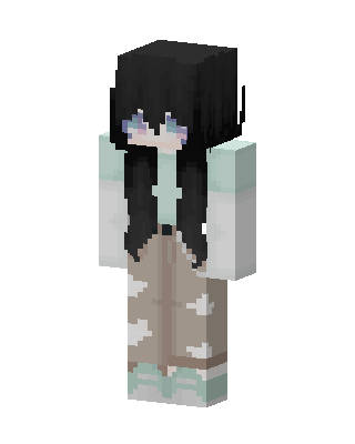 Mint Pajama Girl skin, 3D preview