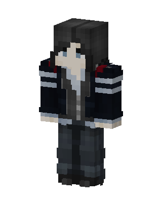 Black Student Boy Minecraft goth skin
