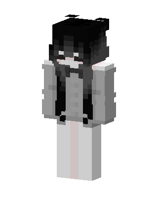 Monochrome Girl skin, 3D preview