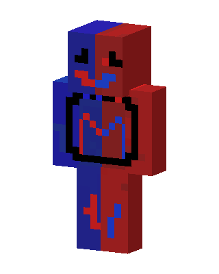 Huggy Wuggy Split skin, 3D preview
