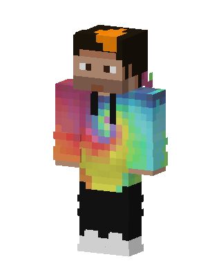 Tie Dye Hoodie skin, 3D preview