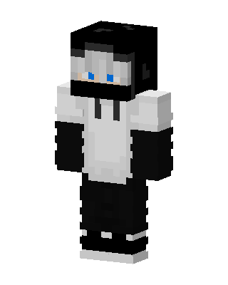Black Emo Boy skin, 3D preview