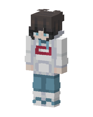 White Player Girl skin, 3D preview