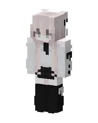 Monochrome Girl skin, 3D preview