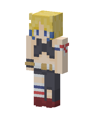 Blonde Sailor Girl skin, 3D preview