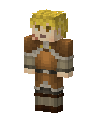 Blond Adventurer skin, 3D preview