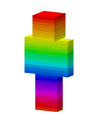 Rainbow Gradient skin, 3D preview