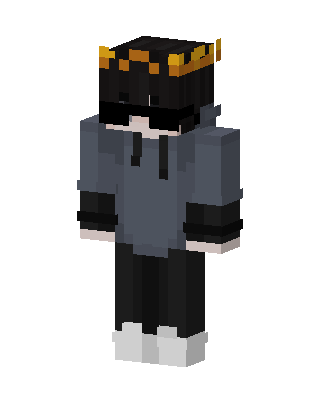 Crowned Hoodie Boy skin, 3D preview