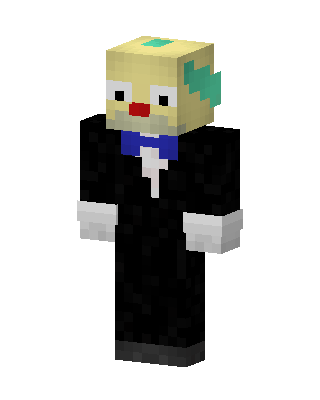 Krusty The Clown skin, 3D preview