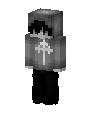 Gray Goth Boy Minecraft skin