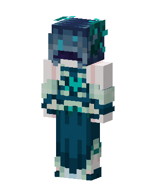 Blue Player Girl skin, 3D preview