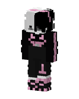 Black Anime Girl skin, 3D preview