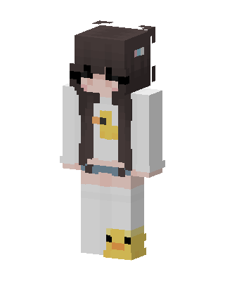 White Cutie Girl skin, 3D preview