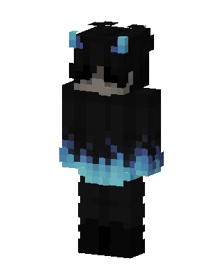 Blue Flame Demon Minecraft skin