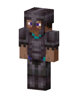 Netherite Knight skin, 3D preview