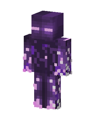 Amethyst Enderman skin, 3D preview