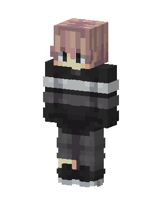 Pink Hair Hoodie skin, 3D preview