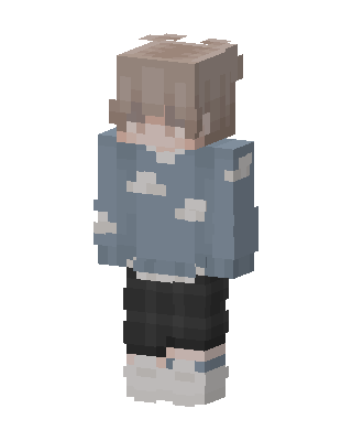 Cloud Sweater Boy skin, 3D preview