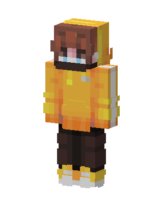Orange Hoodie skin, 3D preview