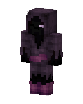 Purple Hooded Villain Girl skin, 3D preview