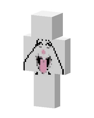 White Animal Girl skin, 3D preview