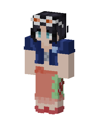 Gray Anime Girl skin, 3D preview