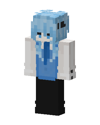 Blue Student Boy skin, 3D preview