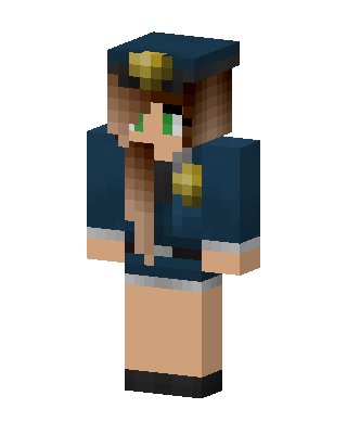 Blue Cop Girl Minecraft blue skin