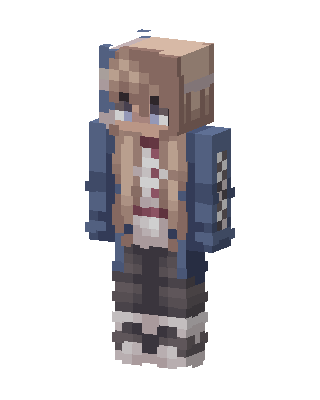Cozy Blue Jacket skin, 3D preview