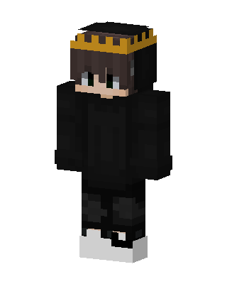 Crowned Hoodie Boy skin, 3D preview