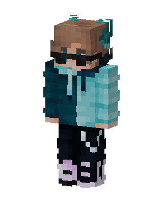 Teal Hoodie Boy Minecraft skin