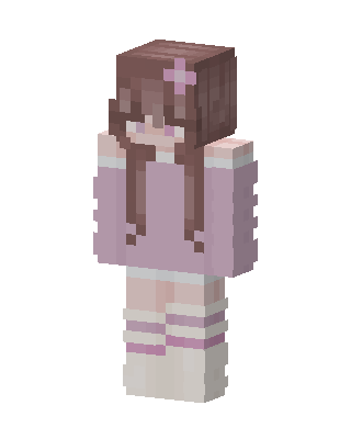 Pastel Pink Girl skin, 3D preview
