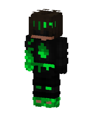Black Glowing Villain Boy Minecraft skin
