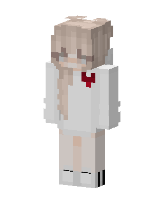 White Student Girl skin, 3D preview