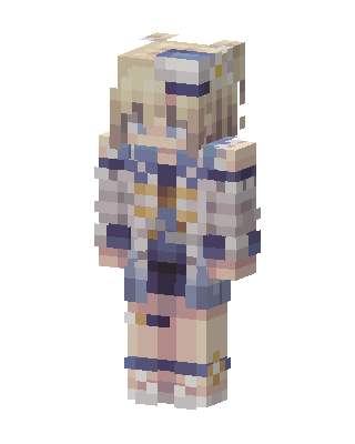 White Player Girl skin, 3D preview