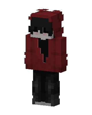 Red Hoodie Emo Minecraft skin