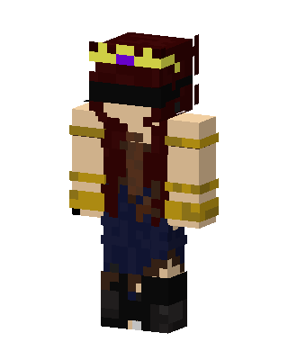 Brown Hero Girl skin, 3D preview