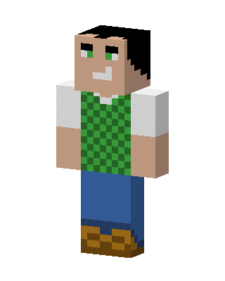 Green Mob Boy skin, 3D preview