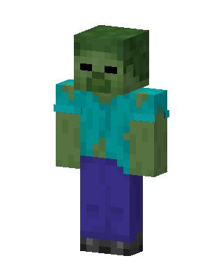 Zombie skin, 3D preview