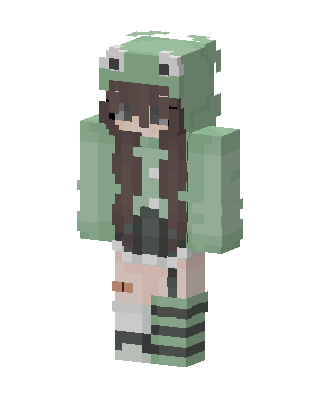 Frog Hoodie Girl Minecraft hoodie skin