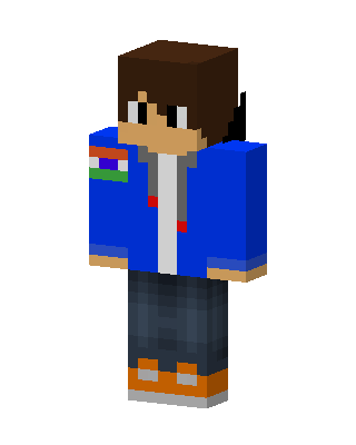Blue Player Boy skin, 3D preview