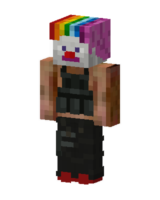 Rainbow Clown Minecraft skin